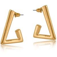 BIG METAL LONDON Women's SAMANTHA TRIANGLE TUBE EARRINGS in Gold | Size: 3 cm