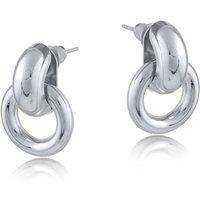 BIG METAL LONDON Women's SALEMA ROUND STUD EARRINGS in Silver | Size: 2 cm