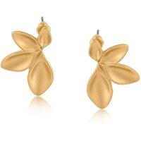 BIG METAL LONDON Women's FREYA FAN LEAF EARRINGS in Gold | Size: 3 cm