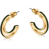 BIG METAL LONDON Women's MARIA HOOP EARRINGS in Green | Size: 2 cm