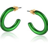 BIG METAL LONDON Women's NADEZHDA HOOP EARRINGS in Green | Size: 2 cm