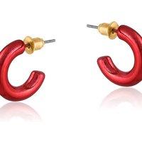 BIG METAL LONDON Women's LUBOV HOOP EARRINGS in Red | Size: 2 cm