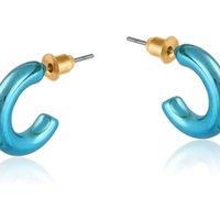 BIG METAL LONDON Women's LUBOV HOOP EARRINGS in Blue | Size: 2 cm