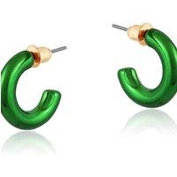 BIG METAL LONDON Women's LUBOV HOOP EARRINGS in Green | Size: 2 cm