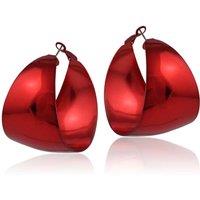 BIG METAL LONDON Women's IVANKA STATEMENT METAL EARRINGS in Red | Size: 4 cm