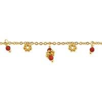 BIG METAL LONDON Women's CARINA STAINLESS STEEL BRACELET in Red | Size: 16 cm