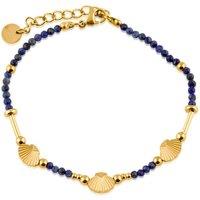 BIG METAL LONDON Women's LIVIA STAINLESS STEEL BRACELET in Blue | Size: 16 cm