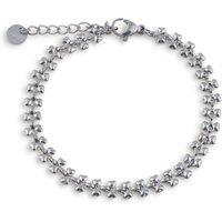 BIG METAL LONDON Women's DAPHNE STAINLESS STEEL ANKLET in Silver | Size: 22 cm