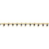 BIG METAL LONDON Women's ROXANA STAINLESS STEEL ANKLET in Blue | Size: 22 cm