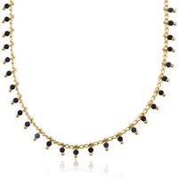 BIG METAL LONDON Women's ROXANA STAINLESS STEEL NECKLACE in Blue | Size: 40 cm