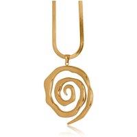 BIG METAL LONDON Women's CORALIE SWIRL STAINLESS STEEL NECKLACE in Gold | Size: 41 cm