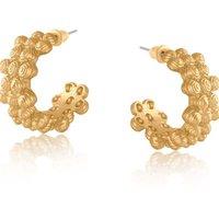 BIG METAL LONDON Women's ALBA MATTE CONCH HOOP EARRINGS in Gold | Size: 3 cm