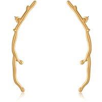 BIG METAL LONDON Women's GINEVRA BRANCH STICK MATTE EARRINGS in Gold | Size: 7 cm