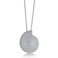 BIG METAL LONDON Women's VERONICA MATTE CONCH NECKLACE in Silver | Size: 28 inches