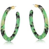 BIG METAL LONDON Women's ILONA RESIN STATEMENT EARRINGS in Green | Size: 5 cm