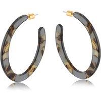 BIG METAL LONDON Women's ILONA RESIN STATEMENT EARRINGS in Grey | Size: 5 cm