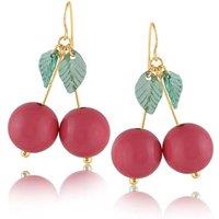 BIG METAL LONDON Women's SAVANNA CHERRY DROP EARRINGS in Pink | Size: 3 cm