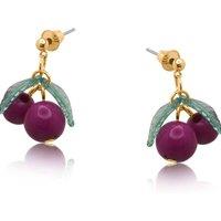 BIG METAL LONDON Women's HORTENSE SMALL CHERRY EARRINGS in Purple | Size: 2 cm