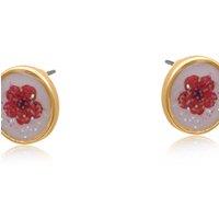 BIG METAL LONDON Women's SELMA WILDFLOWER STUD EARRINGS in Gold | Size: 2 cm