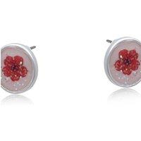BIG METAL LONDON Women's SELMA WILDFLOWER STUD EARRINGS in Silver | Size: 2 cm