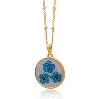 BIG METAL LONDON Women's AMELIA WILDFLOWER MEDIUM PENDANT NECKLACE in Gold | Size: 56 cm