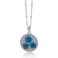 BIG METAL LONDON Women's AMELIA WILDFLOWER MEDIUM PENDANT NECKLACE in Silver | Size: 56 cm