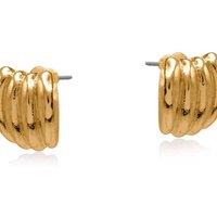 BIG METAL LONDON Women's Bellas Going Out Stud Earrings in Gold | Size: 2 cm