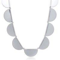 BIG METAL LONDON Women's Bahia Collar Statement Necklace in Silver | Size: 42 cm