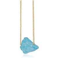 BIG METAL LONDON Women's Beatrice Dream Stone Invisible Chain Necklace in Blue | Size: 40 cm