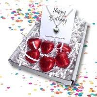 Aye Do Gifts Women's Happy Birthday Mini Gift Hamper with Silver Heart Necklace