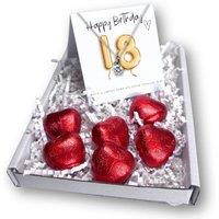 Aye Do Gifts Women's 18th Birthday Cubic Zirconia Necklace & Gold Balloons Mini Hamper in Silver | Size: 16 inches