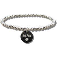 Aye Do Gifts Women's Best Friend Silver Disc Bracelet & Heart Symbol | Size: 7 inches