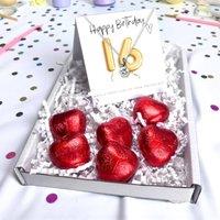 Aye Do Gifts Women's 16th Birthday Cubic Zirconia Necklace & Gold Balloons Mini Hamper in Silver | Size: 16 inches