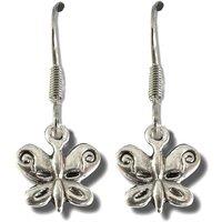 Aye Do Gifts Women's Butterfly Drop Earrings in Silver