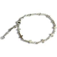 Aye Do Gifts Women's Cross Chain Silver Bracelet | Size: Adjustable