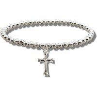Aye Do Gifts Women's Cross Silver Beaded Bracelet
