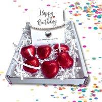 Aye Do Gifts Women's Happy Birthday Mini Gift Hamper with Silver Heart Bracelet