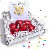 Aye Do Gifts Women's 30th Birthday Cubic Zirconia Necklace Gold Balloon Mini Gift Hamper in Silver | Size: 16 inches
