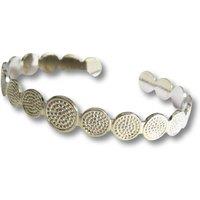Aye Do Gifts Women's Silver Textured Circle Bangle