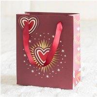 KDMD Women's Sacred Heart Gift Bag-Love-Themed Wrap for Valentine's Gifts (23cm) in Burgundy