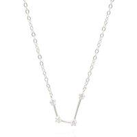Gold Trip Women's Aquarius Zodiac Constellation Necklace in Silver
