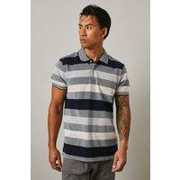 Maine Men's Barbados Stripe Polo Shirt in Ecru | Size: 2XL