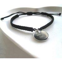 Aye Do Gifts Personalised Men's Friendship Bracelet in Black | Size: 8 inches