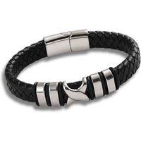 Aye Do Gifts X Men's Black Leather Bracelet | Size: 9 inches