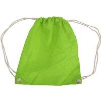 Westford Mill Men's Cotton Gymsac Bag - 12 Litres in Lime