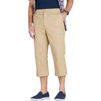 Pegasus Men's Cotton Rugby Crop Trousers with Elasticated Waist, Casual Summer in Light Sand | Size: 32