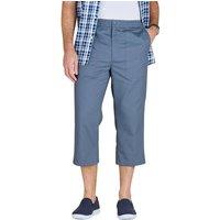 Pegasus Men's Cotton Rugby Crop Trousers with Elasticated Waist, Casual Summer in Mid Blue | Size: 36