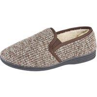 Zedzzz Men's Keith Fluffy Classic Slippers in Brown | Size: 6