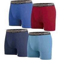 Atlas for Men Men's Stretch Boxer Shorts (Pack of 4) in Blue | Size: Small