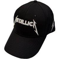 Metallica Men's Text Logo Baseball Cap in Black